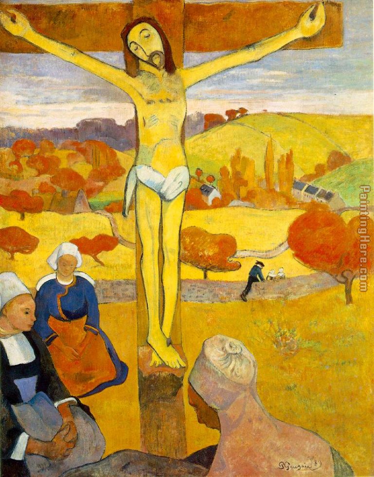 The Yellow Christ painting - Paul Gauguin The Yellow Christ art painting